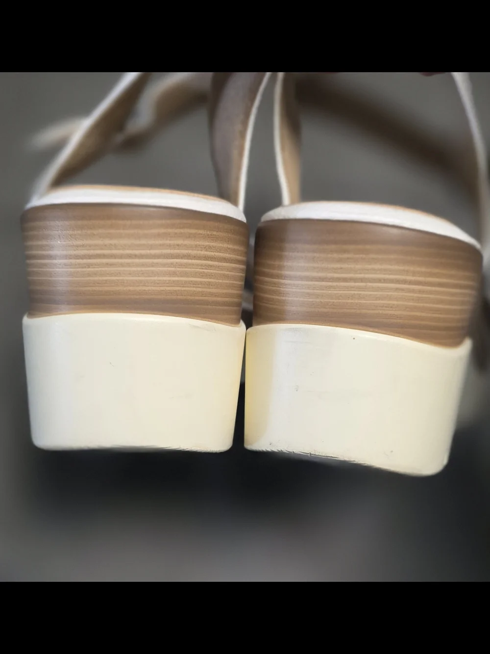 SOUL Naturalizer White Leather Ankle-Strap Sandals